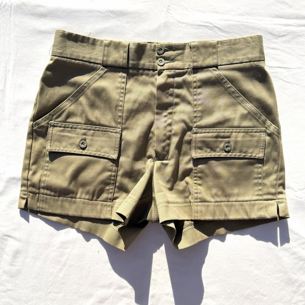 Vintage Eddie Bauer X Sportif Mens 32 Khaki Dad Cargo Shorts Hiking 30